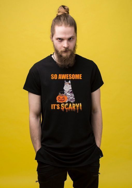 So Awesome It's Scary Mummy Chartreux Cat Halloween Kid T-shirt