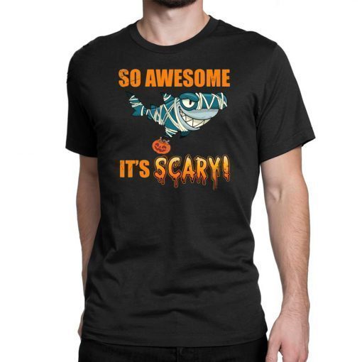 So Awesome It's Scary Mummy Shark Halloween Kid T-shirt