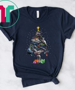 Star Wars ship Christmas tree Tee Shirt