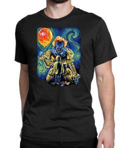 Stephen king's it pennywise starry night shirt