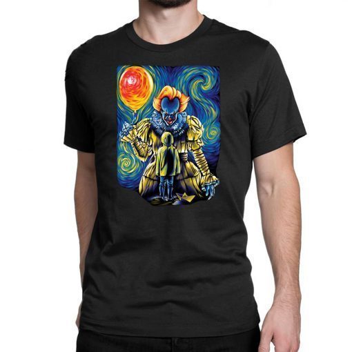 Stephen king's it pennywise starry night shirt