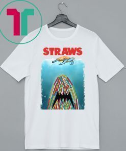 Straws shark turtles shirt