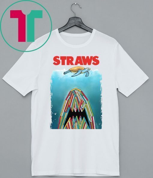 Straws shark turtles shirt