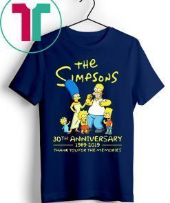 The simpsons-30th anniversary 1989-2019 thank you for memories t-shirt