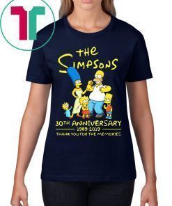 The simpsons-30th anniversary 1989-2019 thank you for memories t-shirt