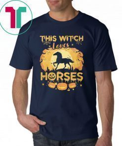 This witch loves horses halloween Offcial T-Shirt