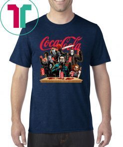 Horror Characters Drinking Coca Cola T-shirt Funny Halloween Gift