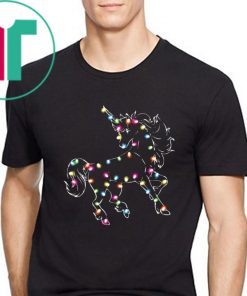 Unicorn Christmas Color light Tee Shirt