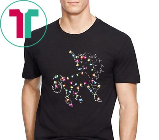 Unicorn Christmas Color light Tee Shirt