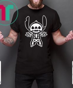 Buy Stitch Skeleton Halloween T-Shirt