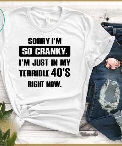 Sorry I'm so cranky I'm just in my terrible 30's right now T-Shirt