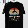 Vintage Witch Way To The Wine Halloween Shirt