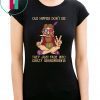 Vintage old hippies don't die they just fade into crazy grandparents shirt