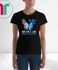 butterfly hope for a cure diabetes awareness shirt