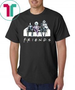 friends tv show beetlejuice edward scissorhands and jack skellington shirt