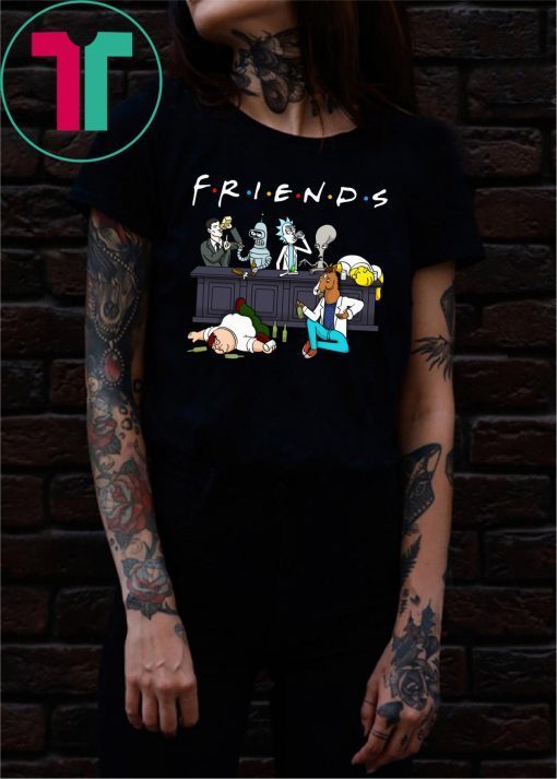 friends tv show rick and morty pete and roger drinking buddies shirt