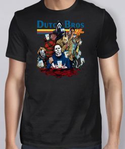 horror movie characters you can’t sit with us halloween shirt