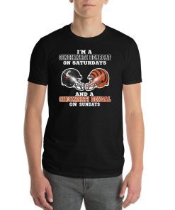 im a cincinnati bearcat on saturdays and a cincinnati bengal on sundays shirt