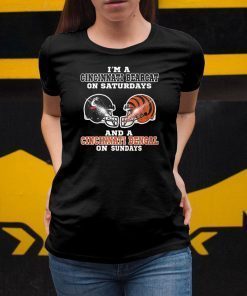 im a cincinnati bearcat on saturdays and a cincinnati bengal on sundays shirt