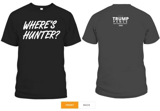 Where Hunter Shirt Font and Back