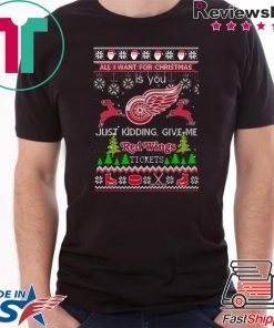 All I Want For Christmas Is You Detroit Red Wings Ice Hockey Ugly Christmas T-Shirt