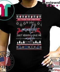 All I Want For Christmas Is You Washington Capitals Ice Hockey Ugly Christmas T-Shirt