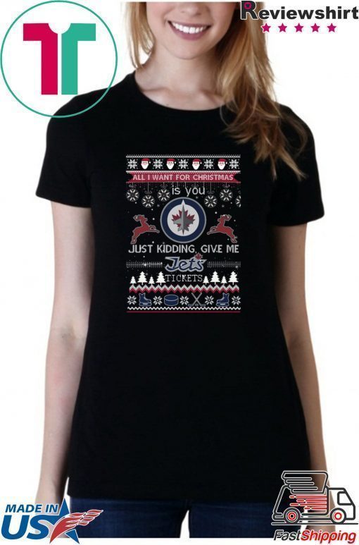 All I Want For Christmas Is You Winnipeg Jets Ice Hockey Ugly Christmas T-Shirt