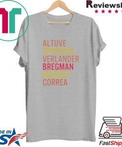 Altuve Springer Verlander Bregman Bregman Reddick Correa Astros Tee Shirt