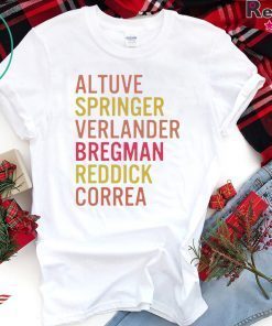 Altuve Springer Verlander Bregman Bregman Reddick Correa Astros Tee Shirt