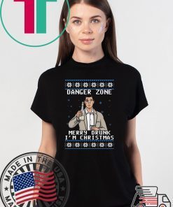 Archer Danger Zone Merry Drunk I’m Christmas T-Shirt