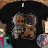 Baby groot and batman lights christmas Shirt