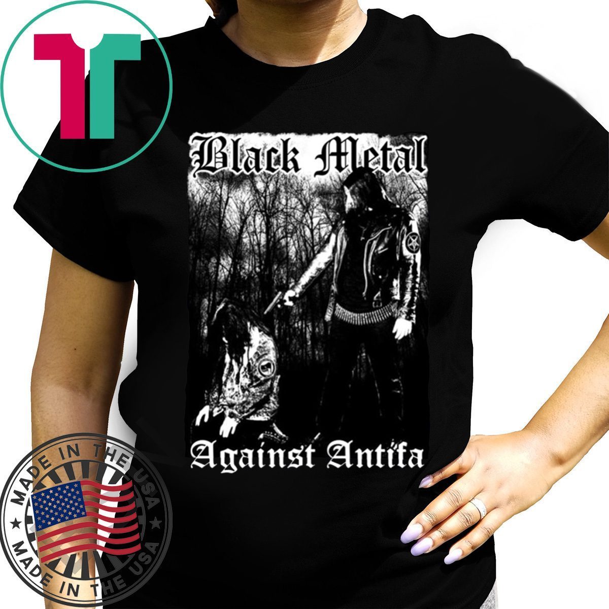 Offcial ‘Black Metal Against Antifa’ Tee Shirt Behemoth’s Nergal Reveals Tee