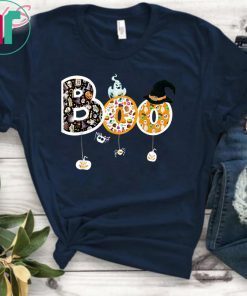 Boo Halloween Costume Spiders, Ghosts, Pumkin & Witch Hat T-Shirt