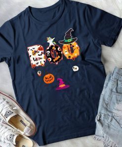 Boo Halloween Costume Unicorn Dabbing, Pumkin & Witch Hat T-Shirt