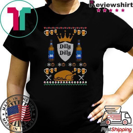 Bud Light Dilly Dilly Ugly Christmas T-Shirt