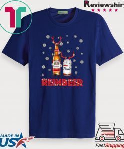 Budweiser Reinbeer Funny Beer Reindeer Christmas T-Shirt
