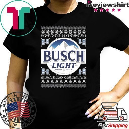 Busch Light Beer Ugly Christmas T-Shirt