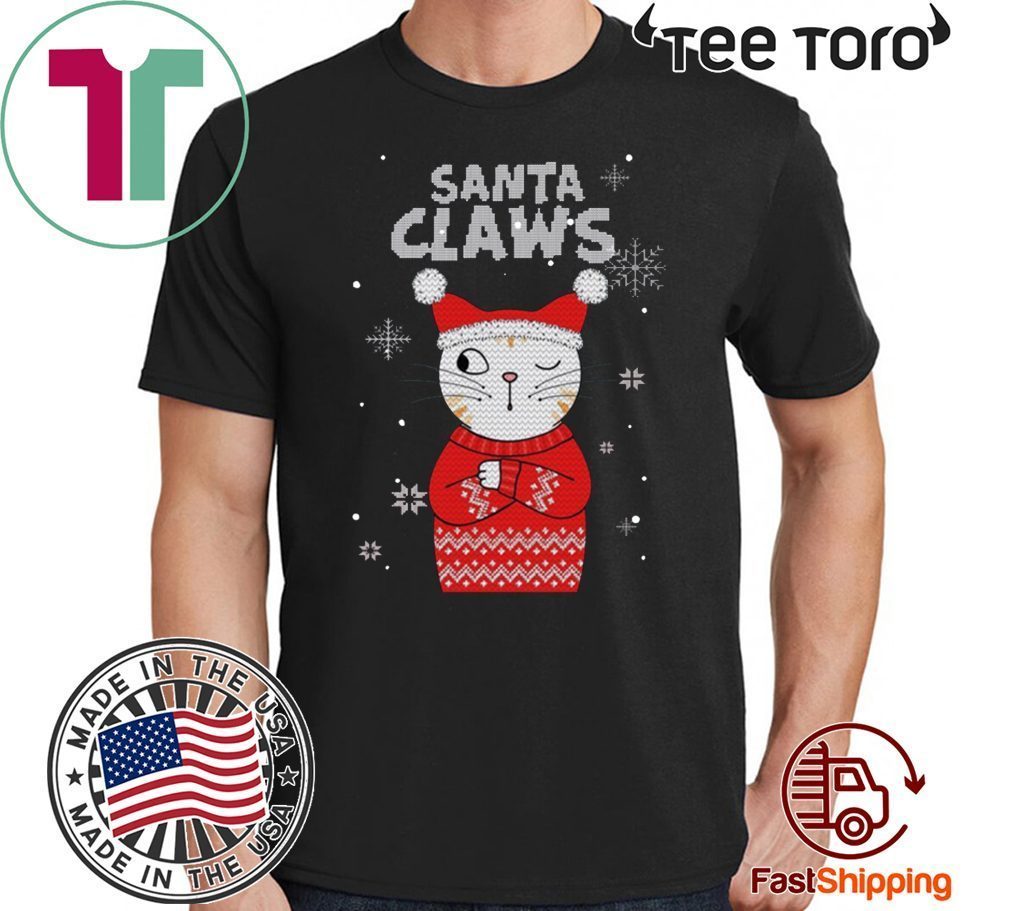 Santa Claws Cat Ugly Christmas Sweater Style 2020 T-Shirt