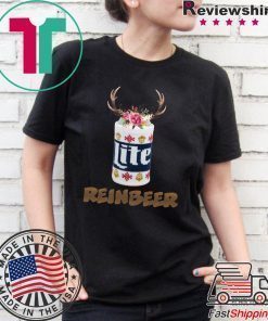 Can Miller Lite Reinbeer Funny Christmas Shirt