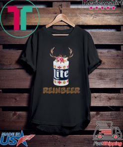 Can Miller Lite Reinbeer Funny Christmas Shirt