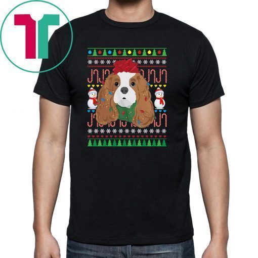 Cavalier King Charles Spaniel Christmas ugly T-Shirt