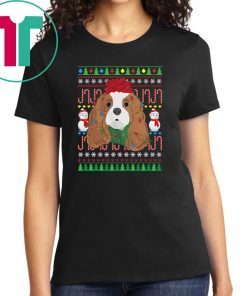 Cavalier King Charles Spaniel Christmas ugly T-Shirt