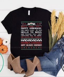 Central Perk monica monica have a happy hanukkah ugly christmas shirt
