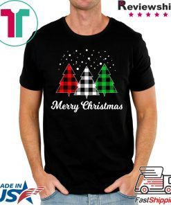 Christmas Santa Tree Xmas Christmas July Holiday Plaid Funny T-Shirt