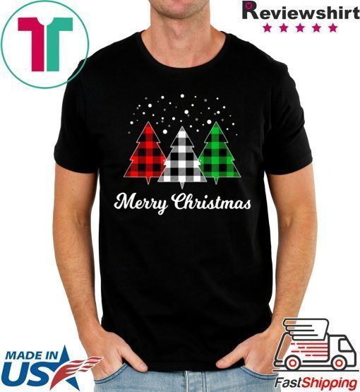 Christmas Santa Tree Xmas Christmas July Holiday Plaid Funny T-Shirt