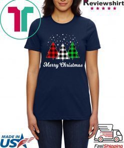 Christmas Santa Tree Xmas Christmas July Holiday Plaid Funny T-Shirt