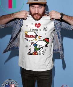Christmas Snoopy I Love Being A Grandma t-shirts