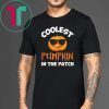 Coolest Pumpkin In The Patch Halloween Costume Kid Teacher T-Shirt