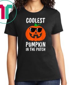 Coolest Pumpkin in the Patch, Halloween Costume Boys Girls T-Shirt