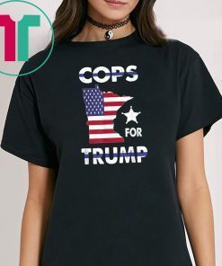Cops For Trump Minneapolis Police Thin Blue USA Flag T-Shirt